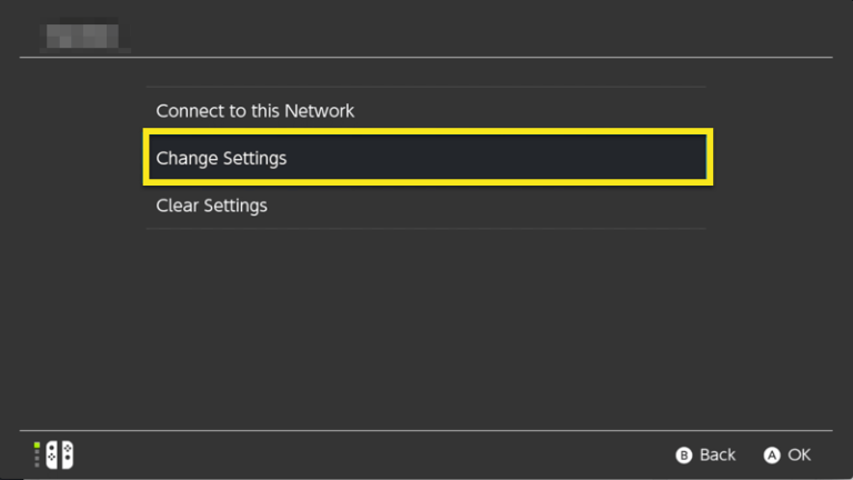 Nintendo Switch change settings