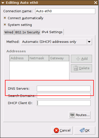 Ubuntu change DNS settings