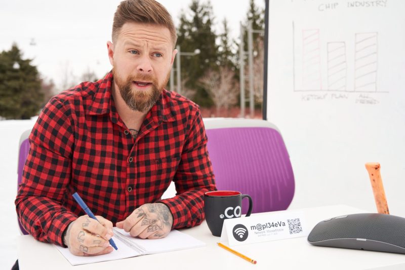 Lumberjack takes meeting minutes