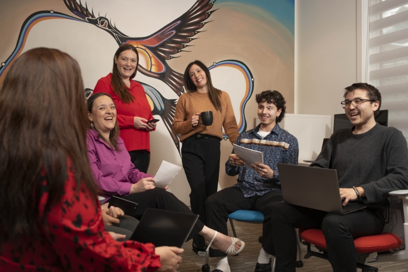 Team meeting with colleagues